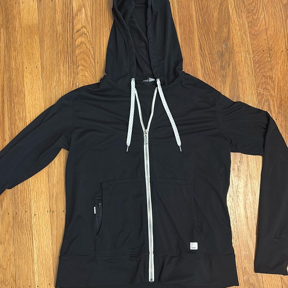 Vuori Black Zip-Up Women's Jacket-Sz L Halo performance